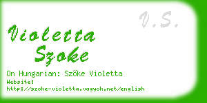 violetta szoke business card