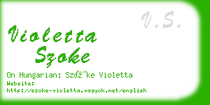 violetta szoke business card